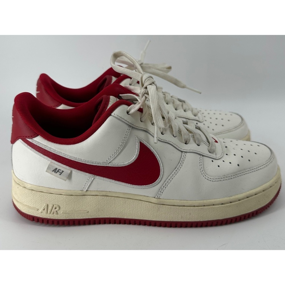 Nike Air Force 1 Low Mens White Gym Red Sneakers DV0788-100